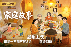 最新电视剧《家庭故事》海报 - 家庭温馨场景